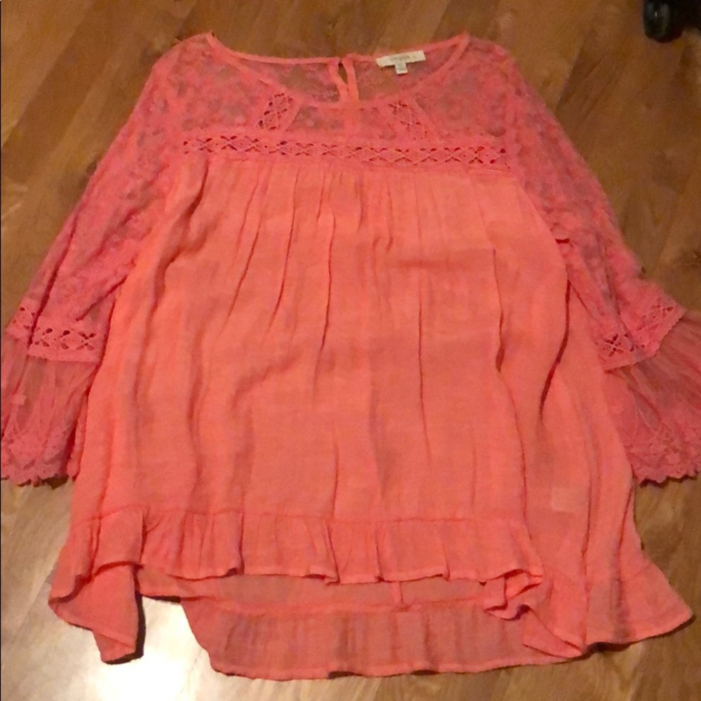 Peach Umgee Shirt